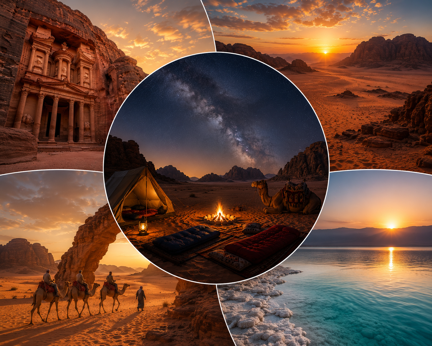 3-Day Wadi Rum Camping in Desert, Petra & Dead Sea Adventure
