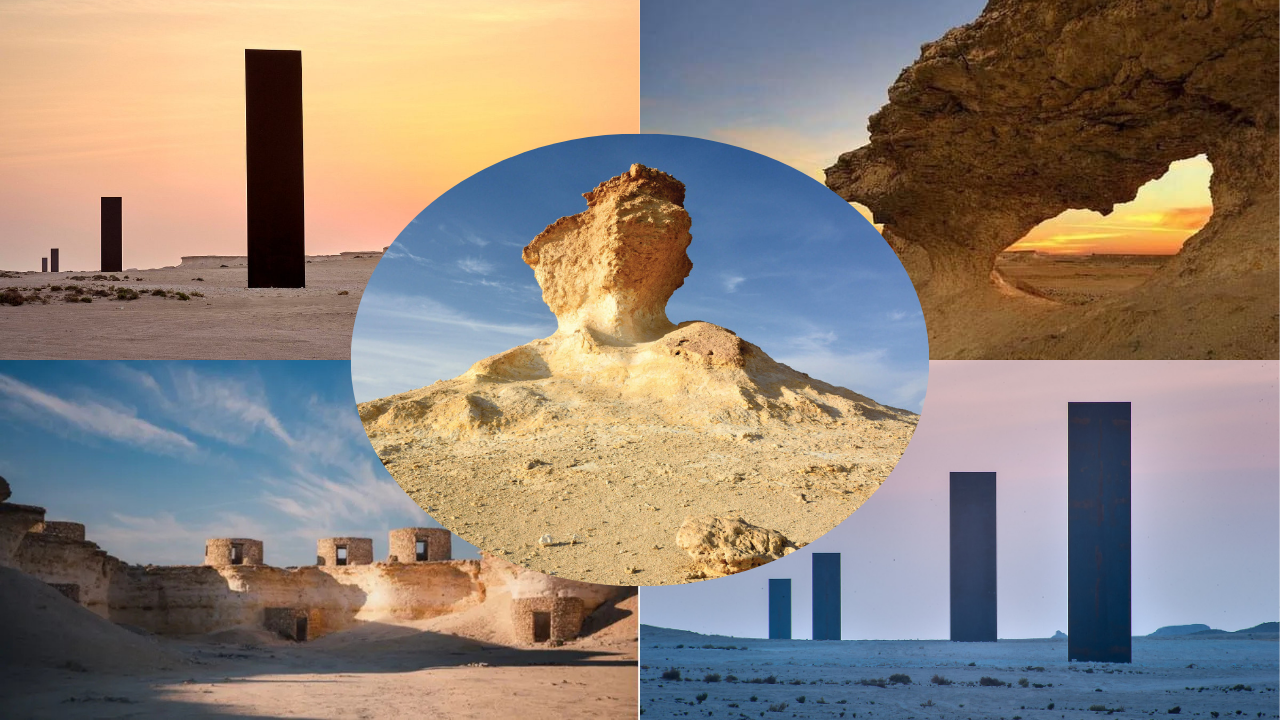 Doha: West Qatar Richard Serra Sculpture,Rock Formation Tour