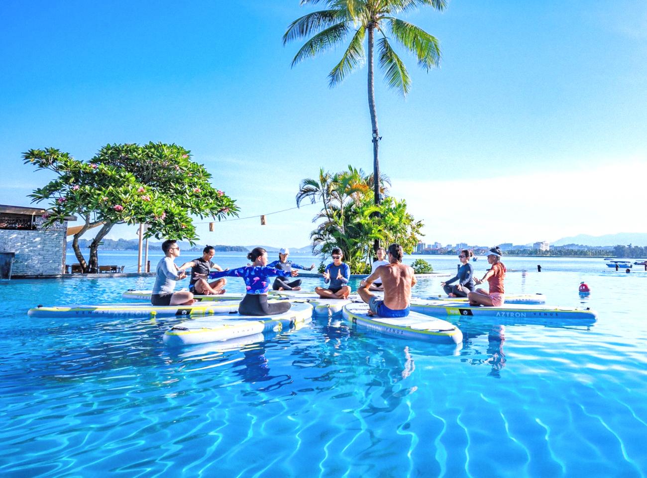 Kota Kinabalu: 5 Star Shangri-La Tanjung Aru Hotel SUP Yoga 2