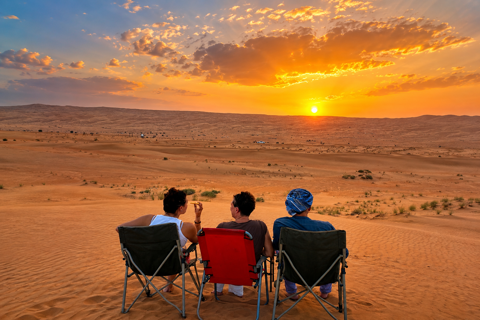 From Muscat: Bedouin Visit, Desert Sunset & Stargazing Tour