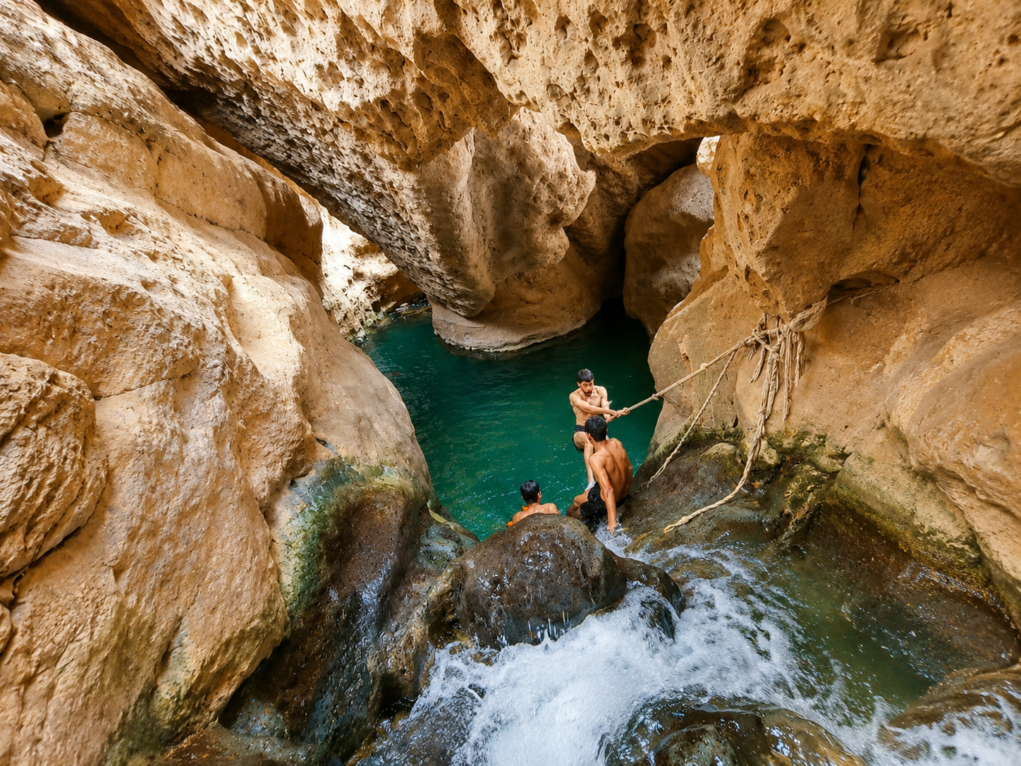 Muscat: Wadi Al Shab Adventure, Sinkhole & Fins Beach Tour 2