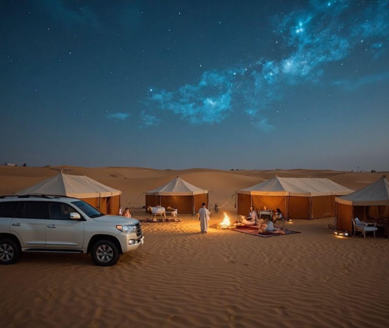 Doha: Overnight Safari With Dinner, Breakfast & Transfers