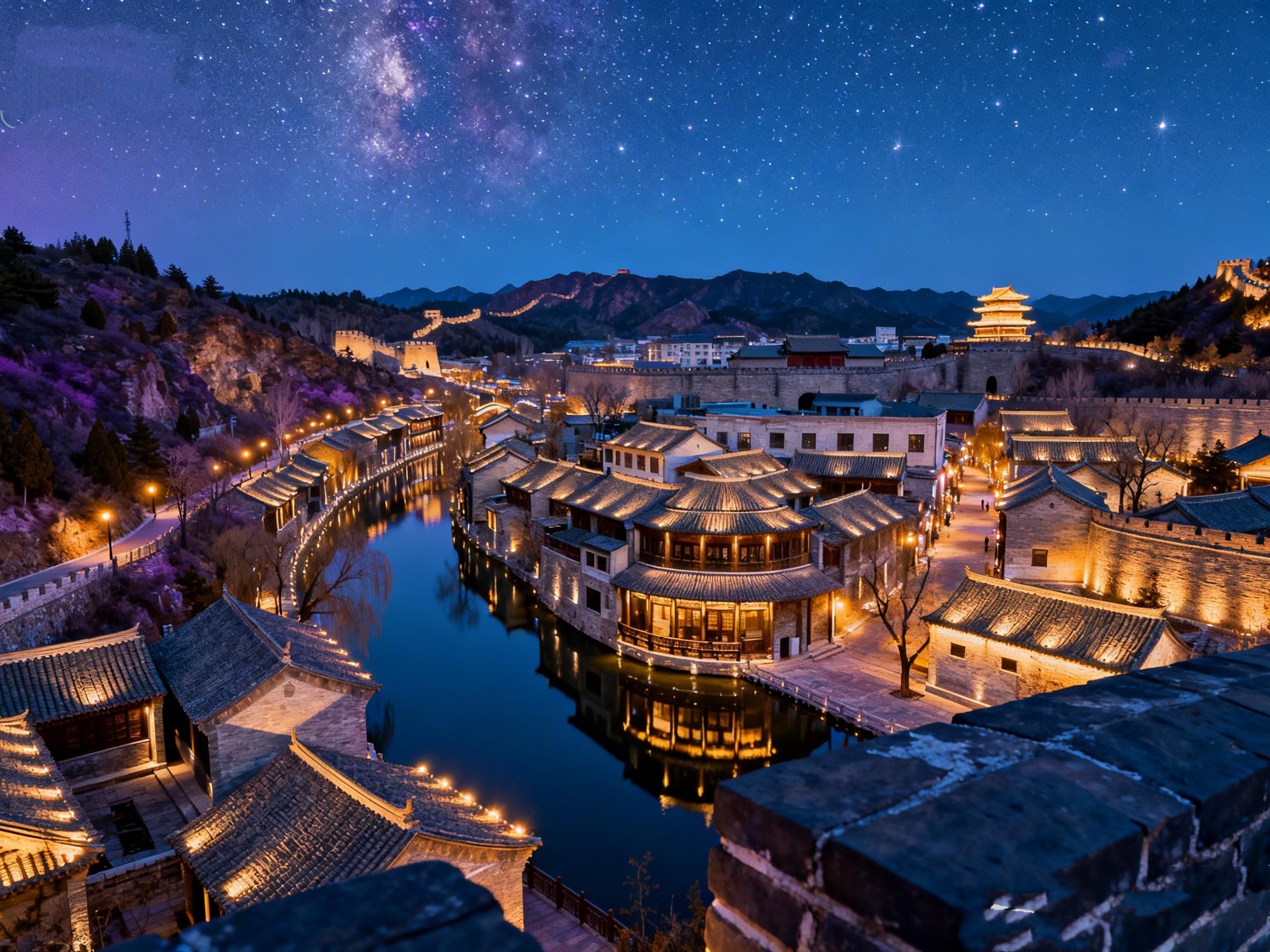 Beijing: Gubei Water Town&Simatai Wall Night Tour w/Dumpling
