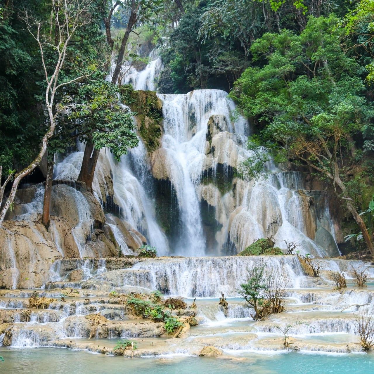Luang Prabang: Pak Ou Caves & Kuang Si Waterfalls