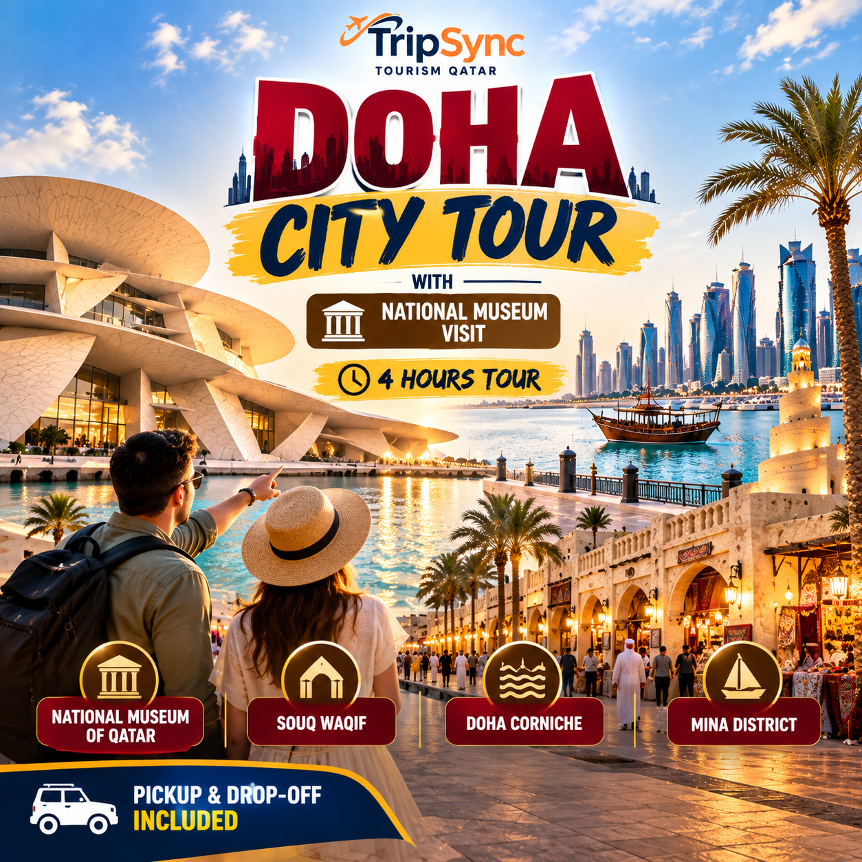 Doha: City Tour with National Museum Tour — guided tour in Doha