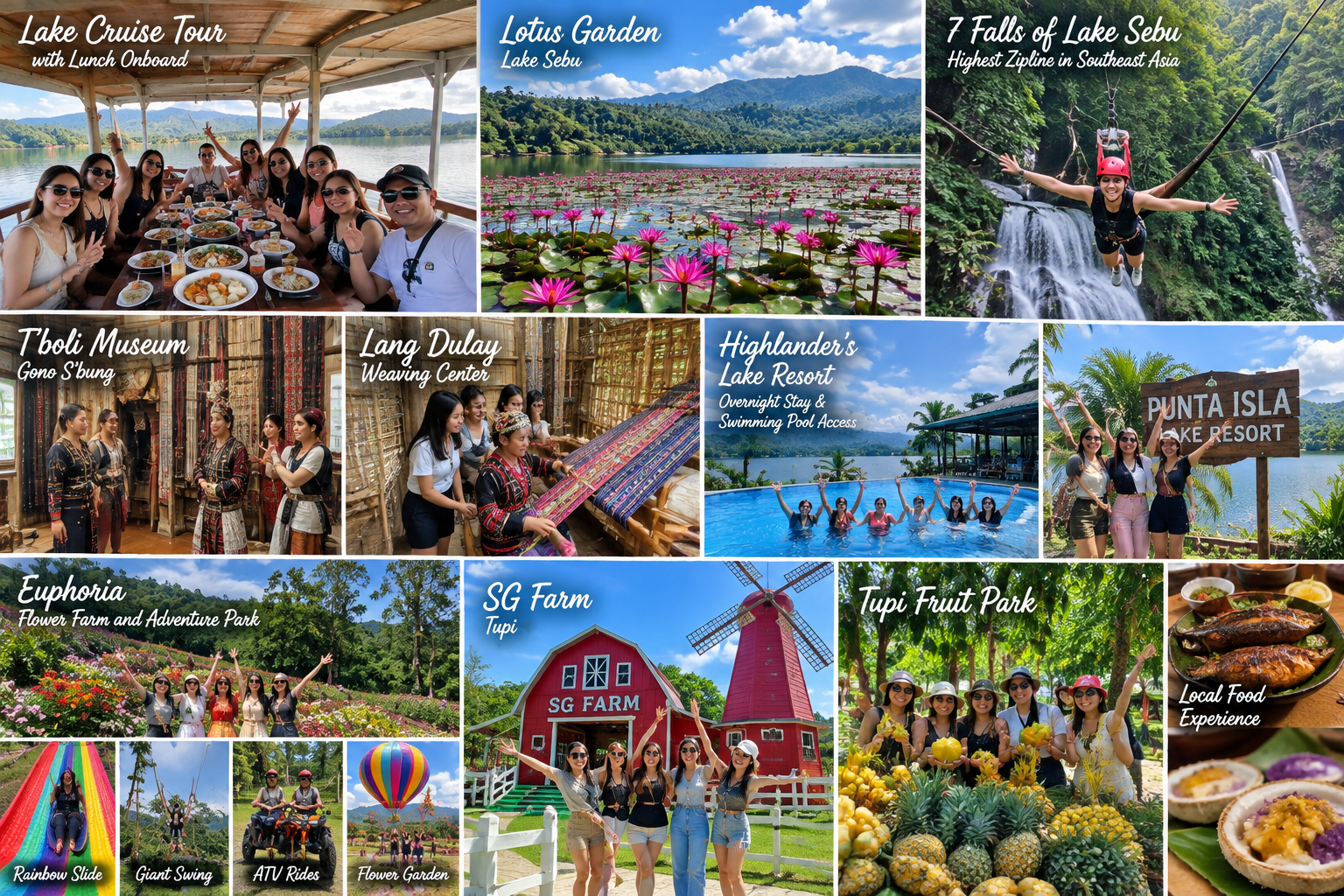 2-Day Lake Sebu & Tupi Tour with Lake Cruise + Lunch + Hotel
