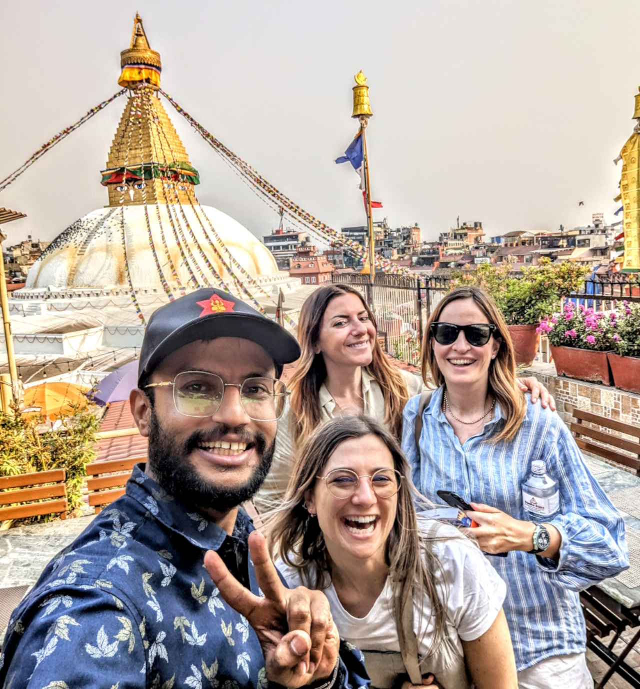 From Thamel: Walk to Swayambhunath, the Monkey Temple