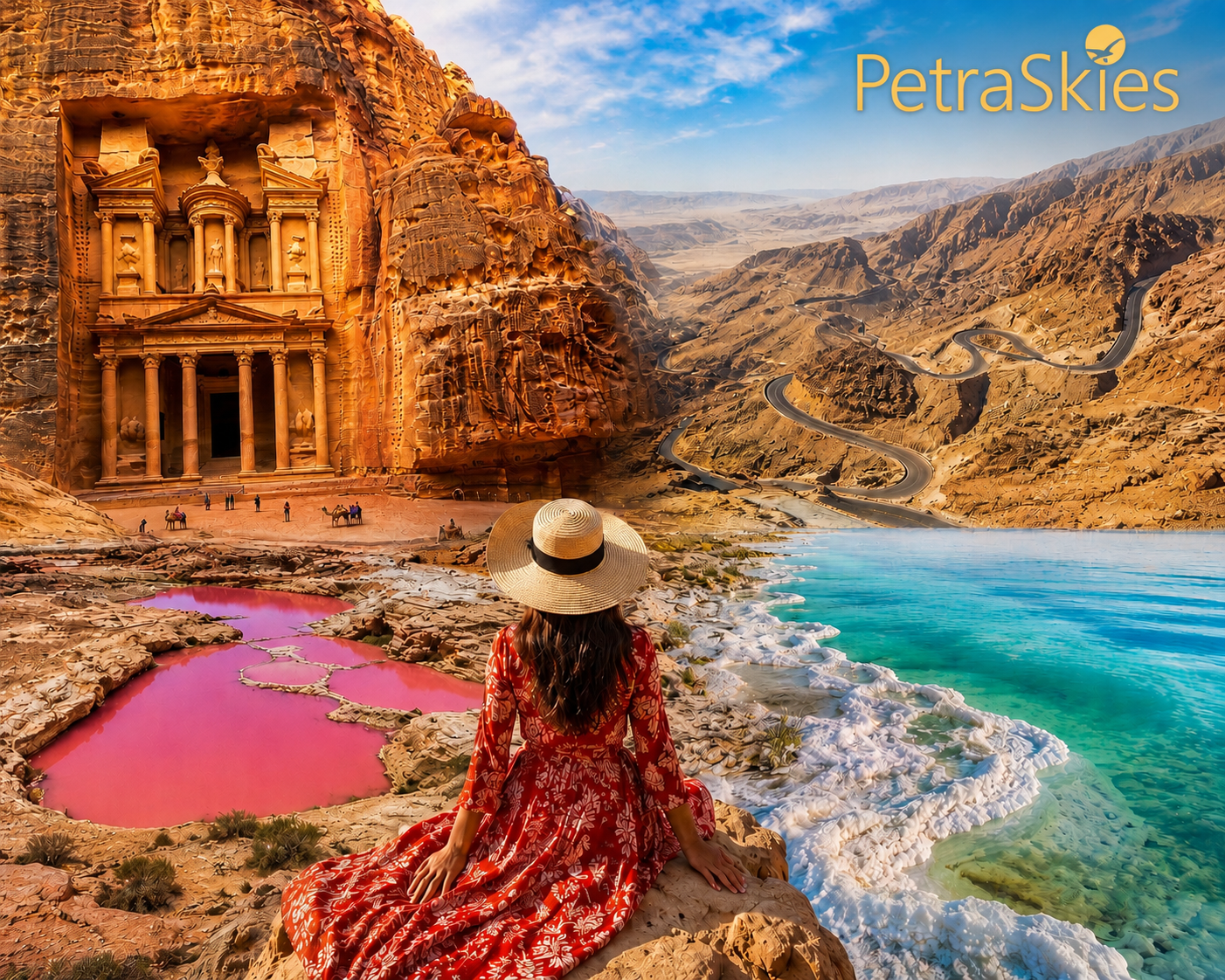 2-Day Petra, Dead Sea, Pink Lake & Indiana Jones Road Trip