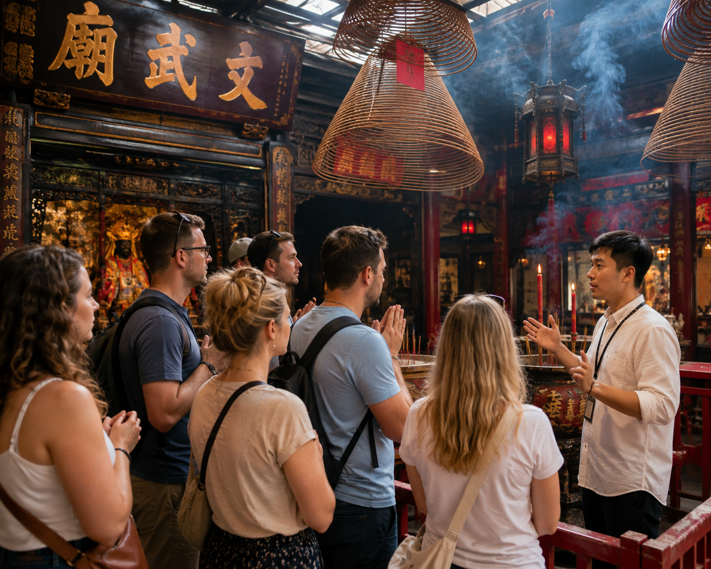 Hong Kong: Old Streets Temples & Local Food Walk Tour — guided tour in Hongkong