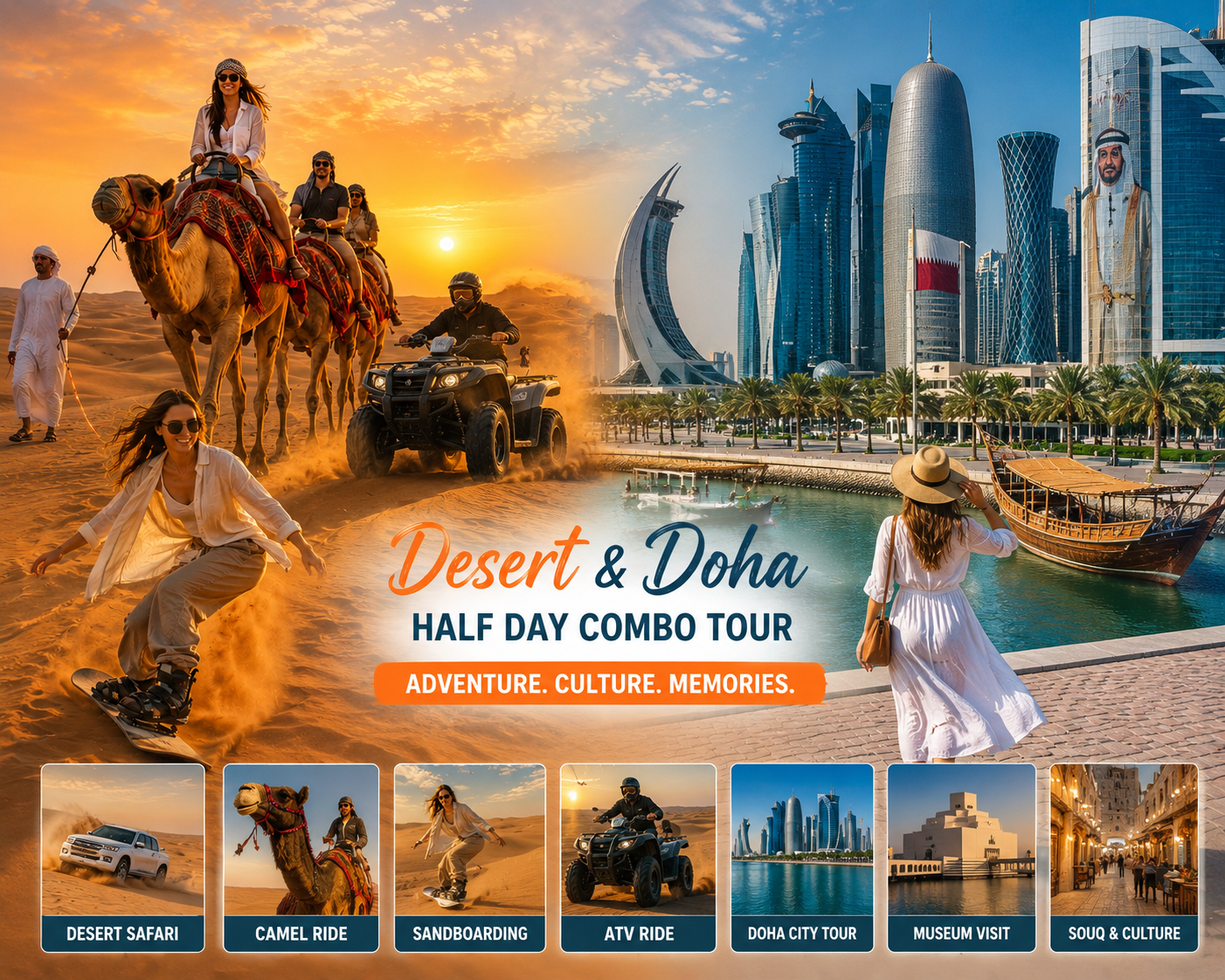Doha: Combo City Tour and Desert Safari with Camel Ride 2