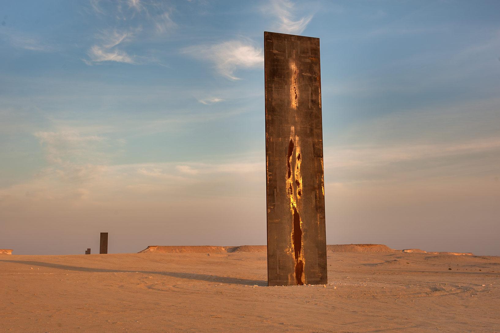 Doha: Richard Serra Sculpture,Mushroom Hill,Camel Race Track