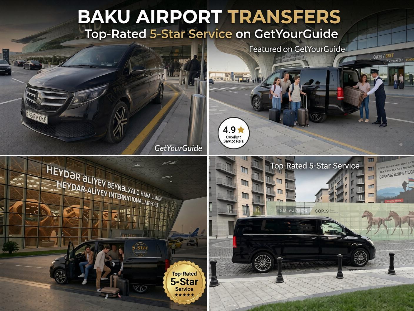 Baku: Guided Orientation on Private Airport-to-City Transfer