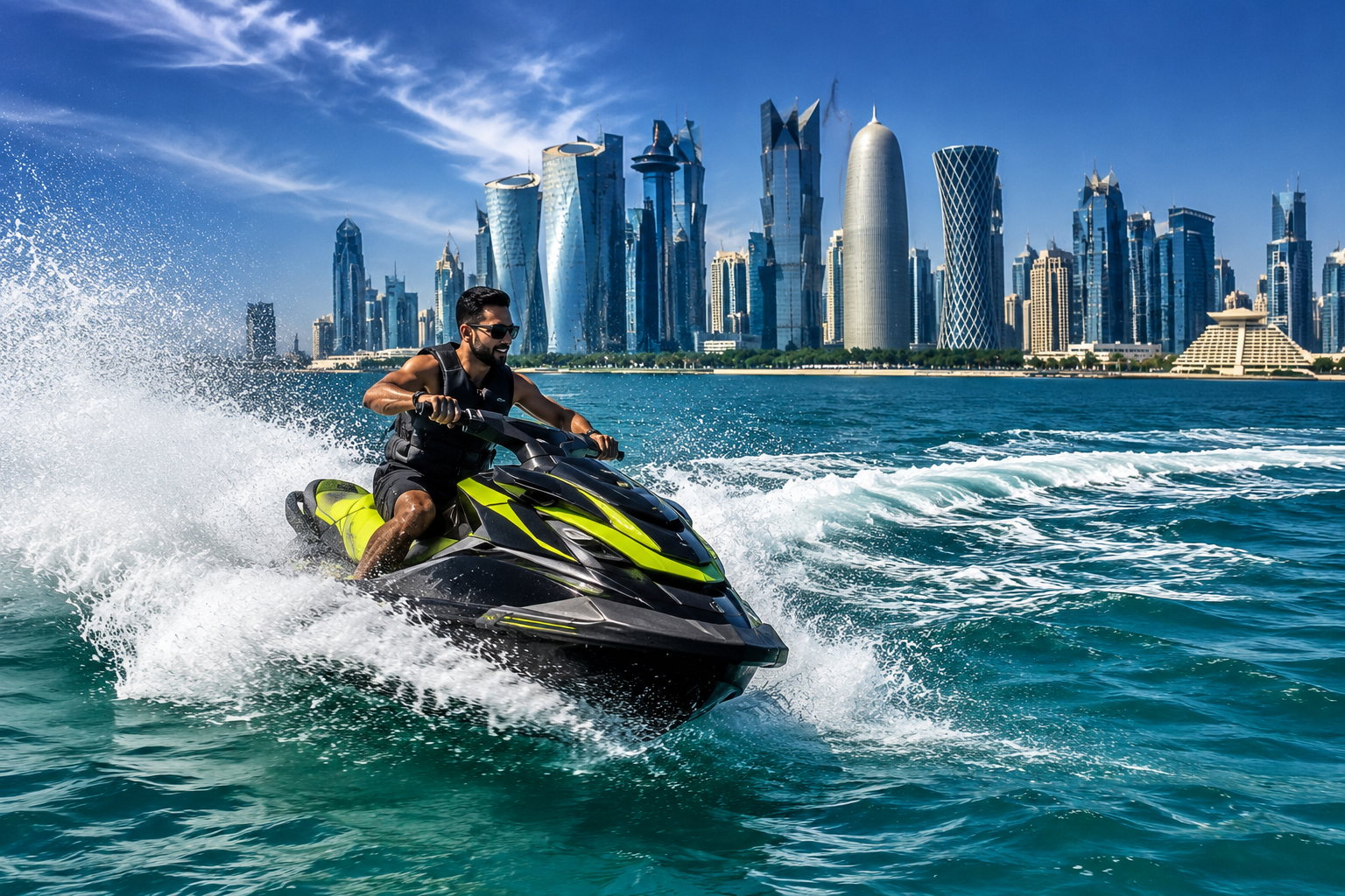 Doha: Sunset Jet Ski & Pearl Qatar Coastal Photo Tour 2