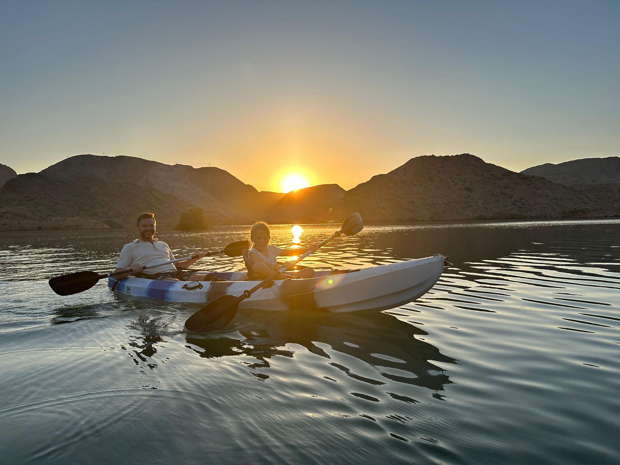 From Muscat : Kayak at Khor al khairan Sunset. Private 2