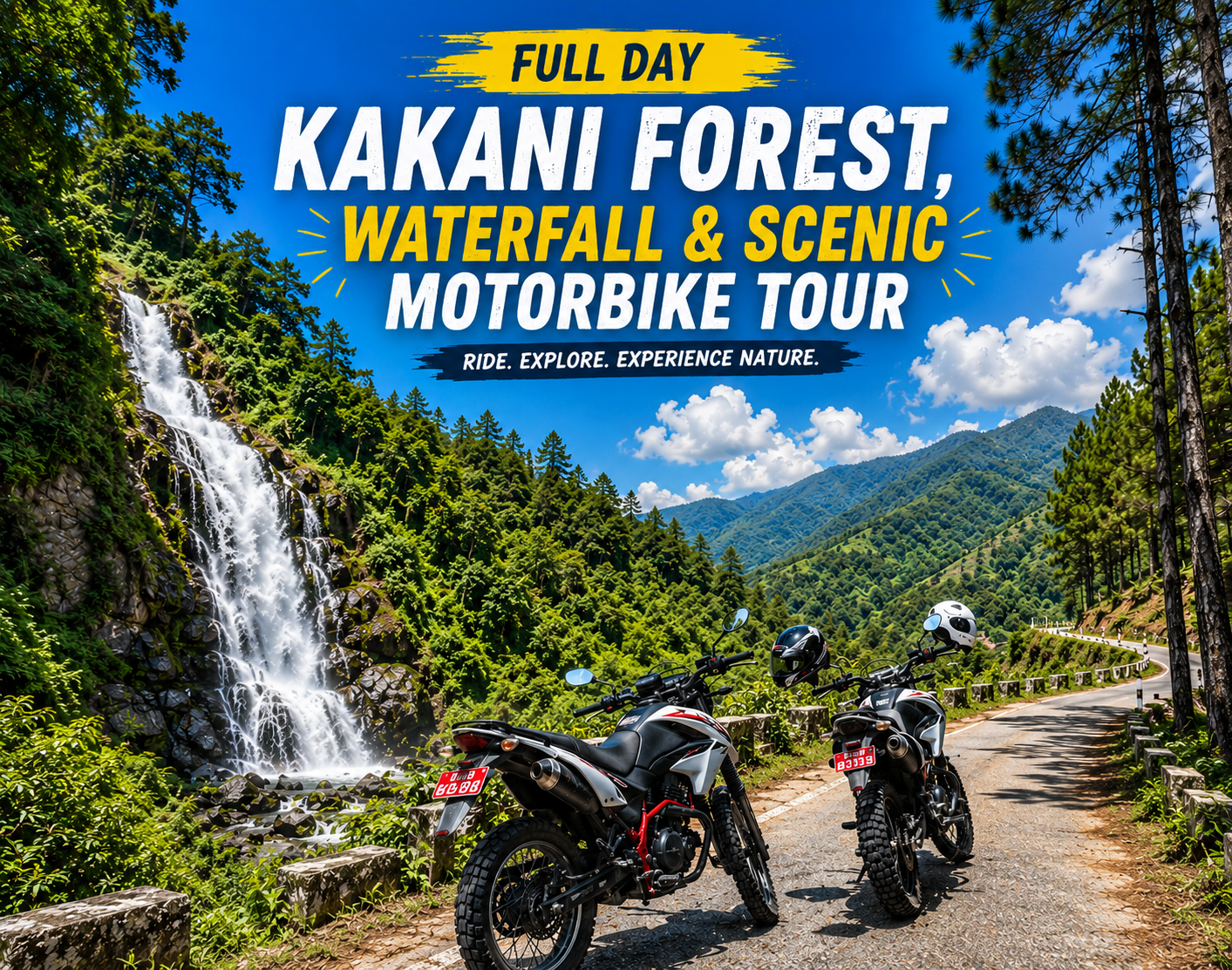 Full-Day Kakani Forest, Waterfall & Scenic Motorbike Tour 2