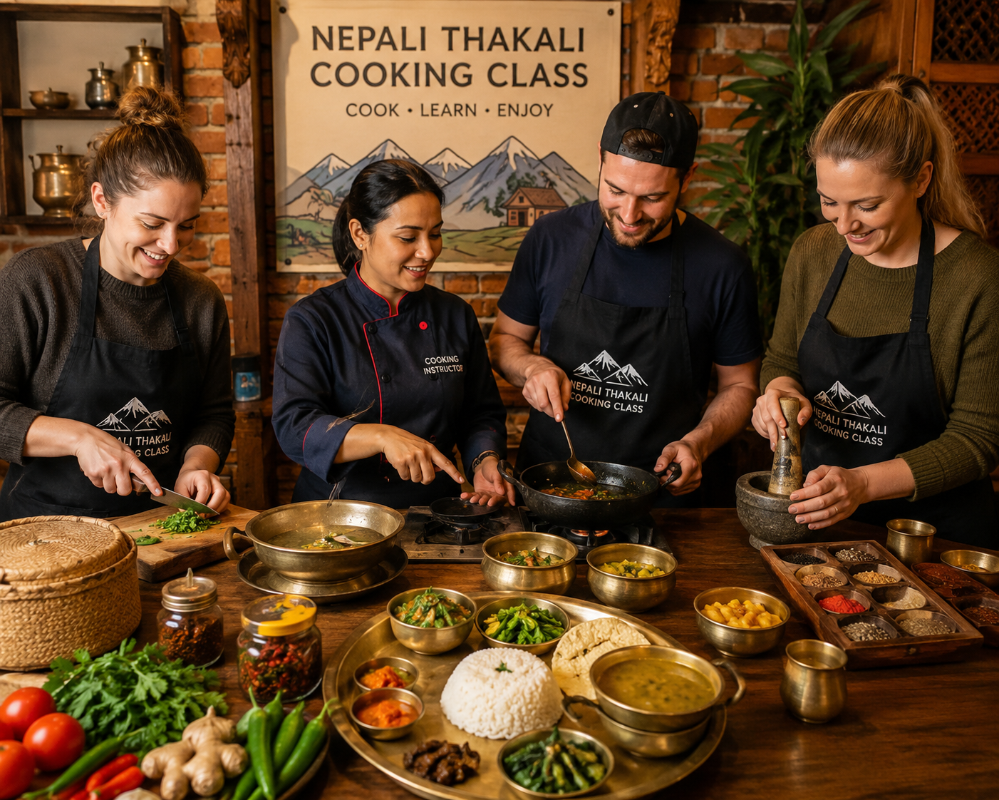 Kathmandu:Traditional Nepali Thakali Cooking Class with Meal