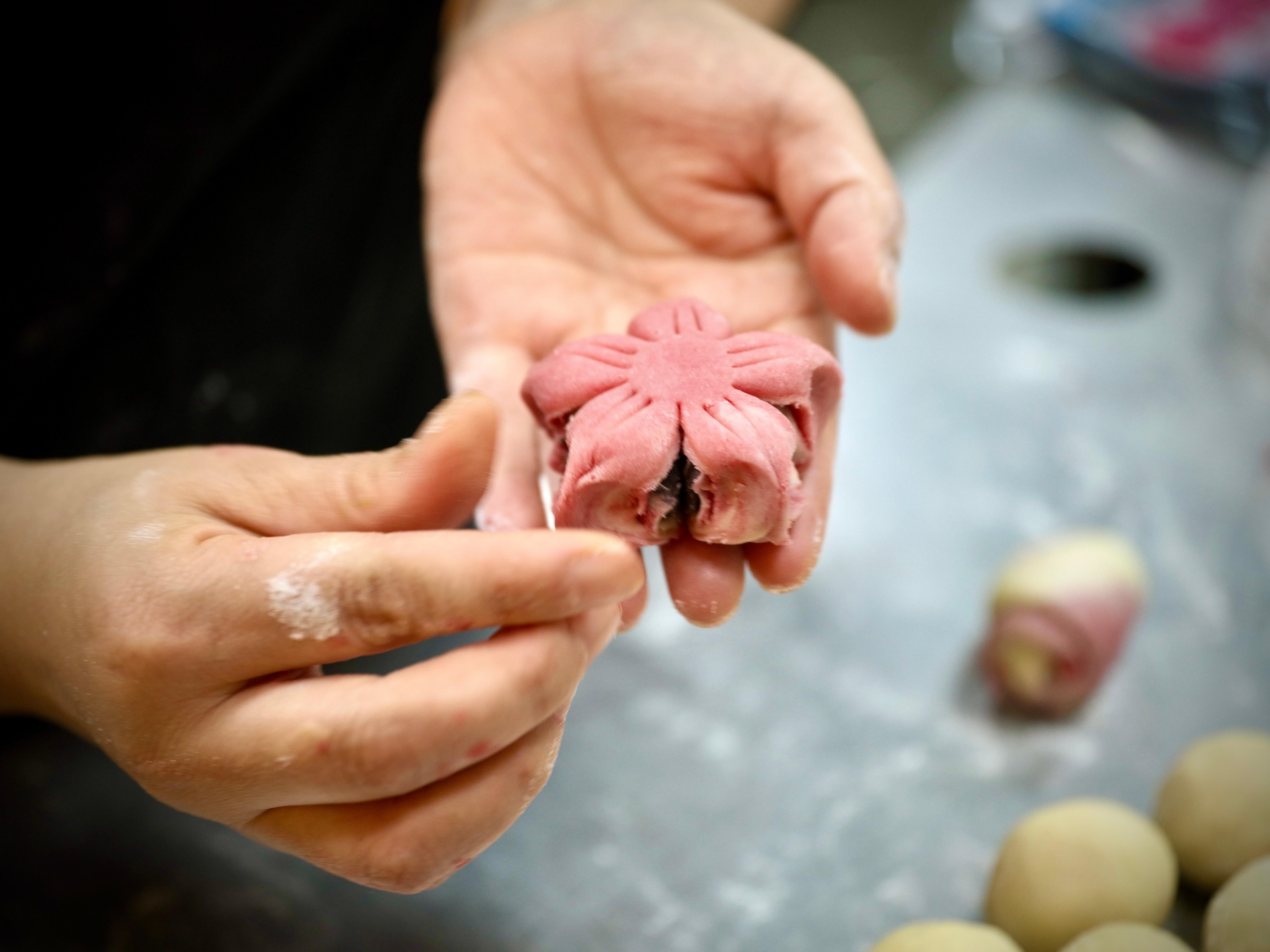 Cherry Blossom Pastry Making in Shanghai