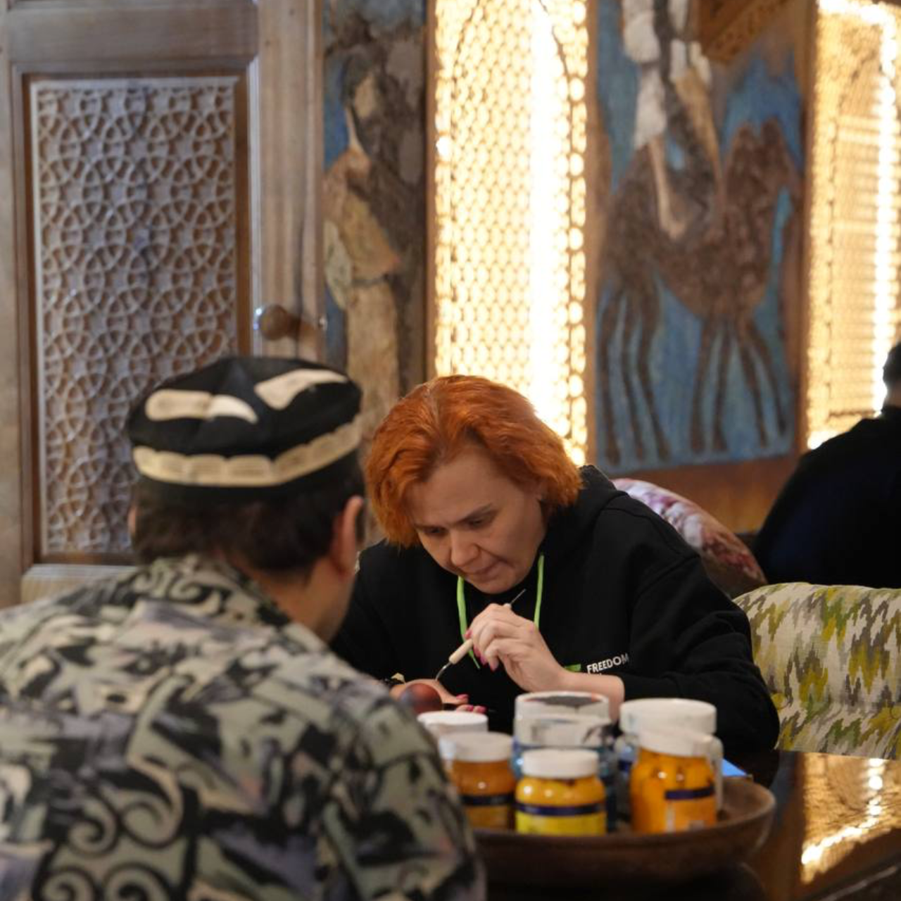Handmade uzbek arts class (ceramic art, scarf patterns etc)