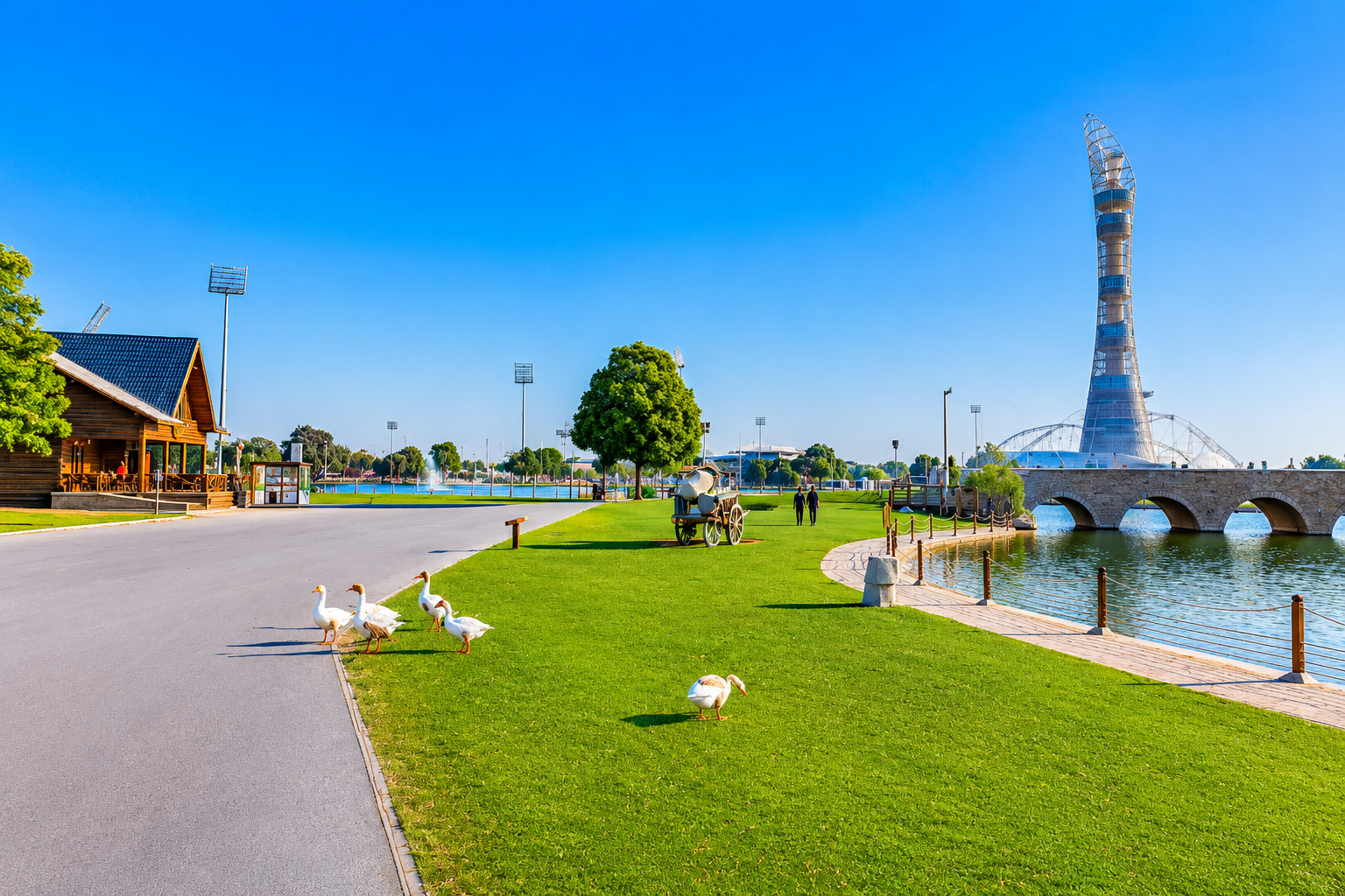 Doha: Private Aspire Park & Aspire Zone Highlights Tour