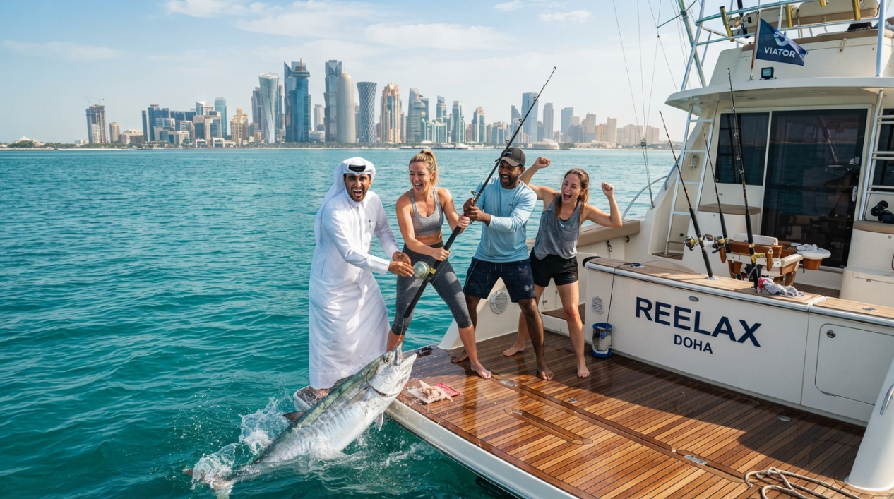 Doha Persian Gulf Sea: Private Fishing Trip with Pick & drop 2