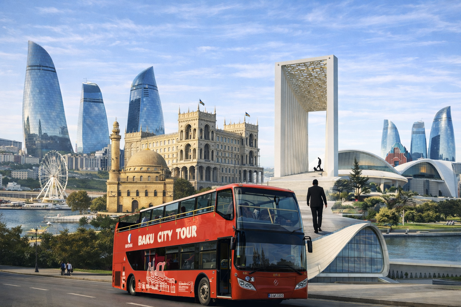 Baku: City Sightseeing Hop-on Hop-off Bus with Audioguide