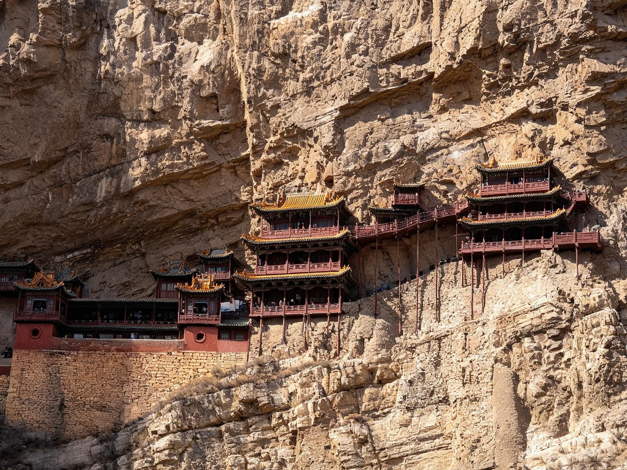 From Beijing: Datong Hanging Temple & Yungang Grottoes Tour 2