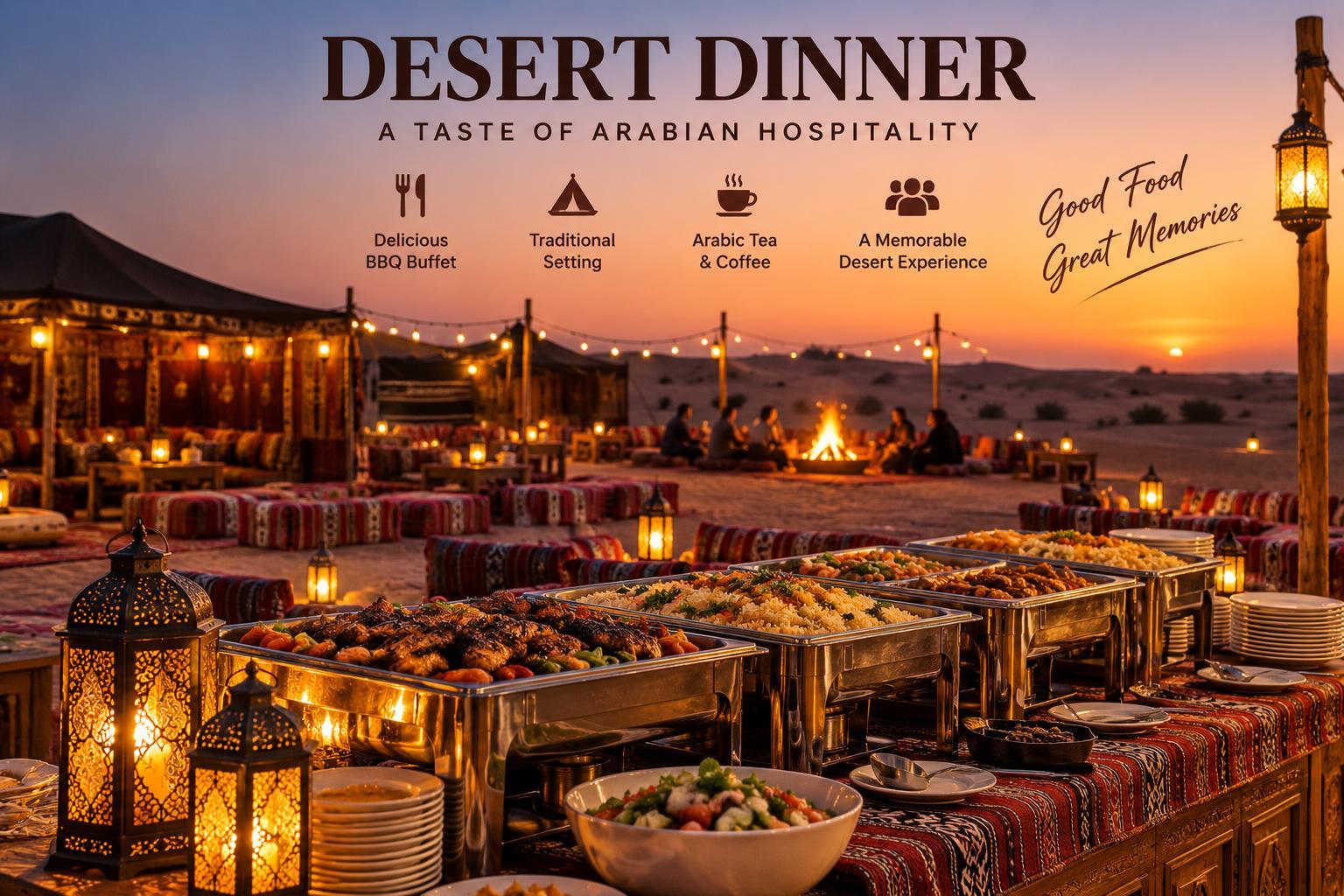 Doha: Sunset Desert Safari with Dune Bashing & Camp Dinner