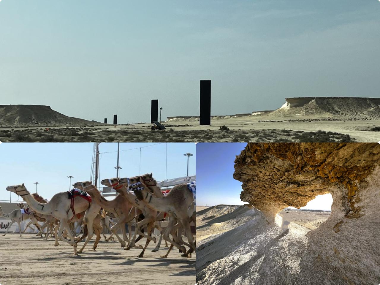 Doha: Camel Race Track/Mushroom Hill/Richard Serra Sculpture
