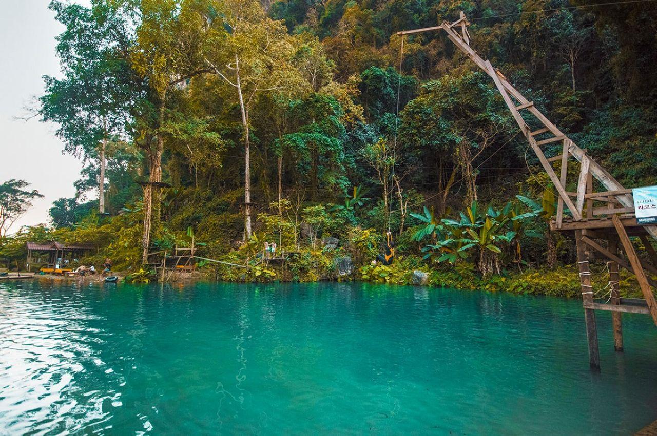From Vientiane: Vang Vieng 2-Day Tour with Blue Lagoon