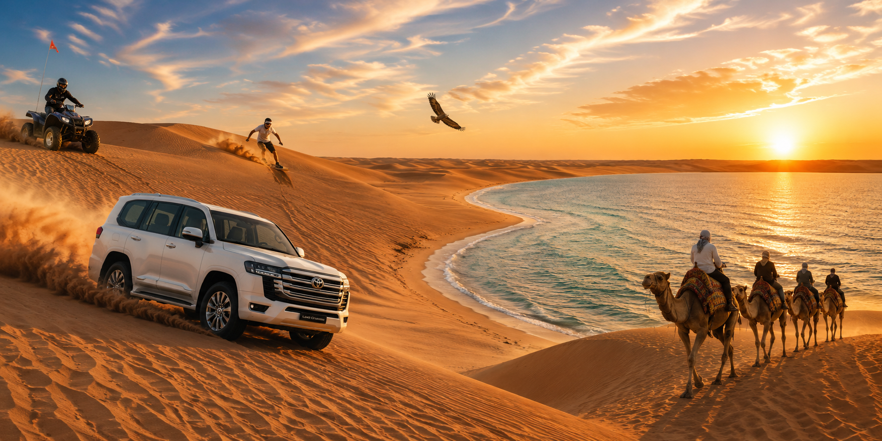 Doha: Inland Sea Tour, 4x4 Desert Safari/All Activities