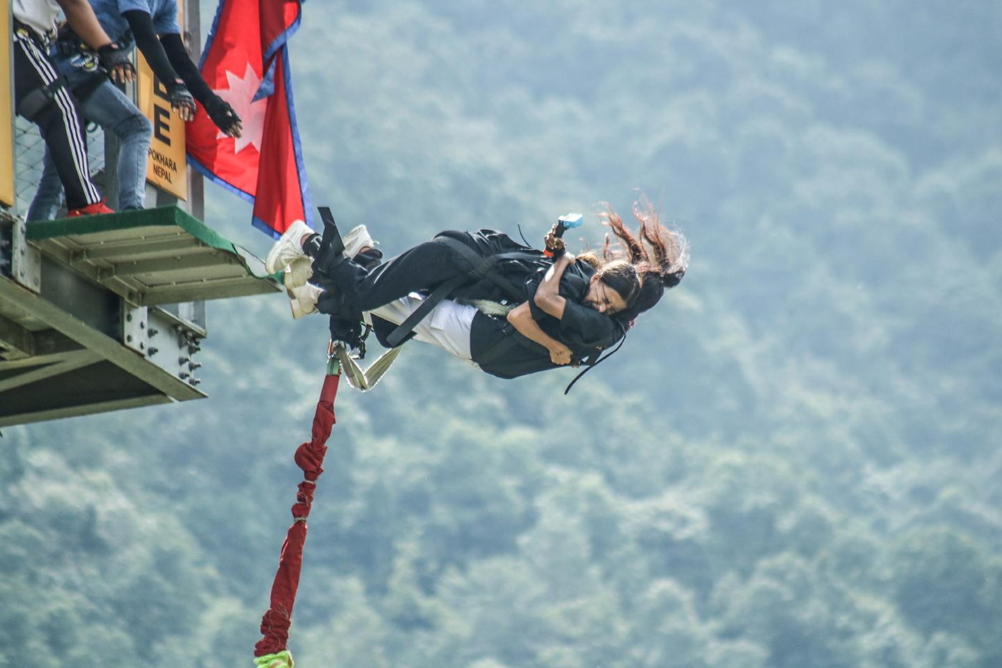 Pokhara: Double Dare Tandem Bungee Jump with Mountain Views