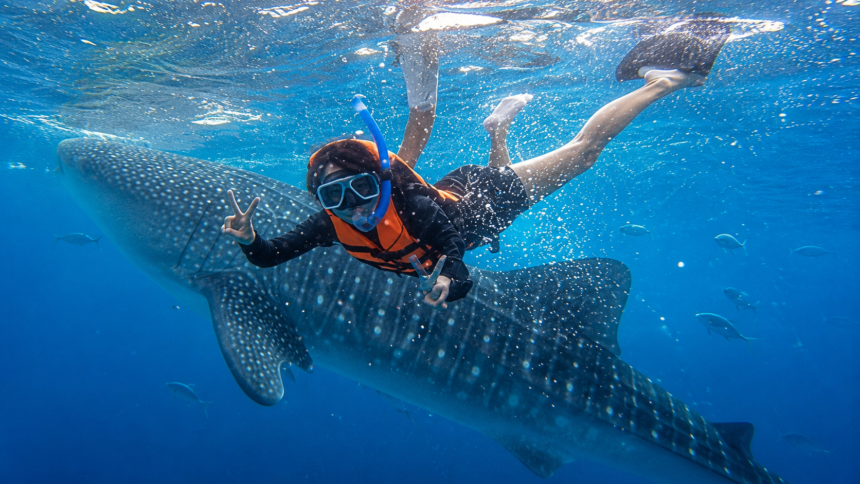 From Moalboal: Oslob Whale Shark Swimming Experience 2