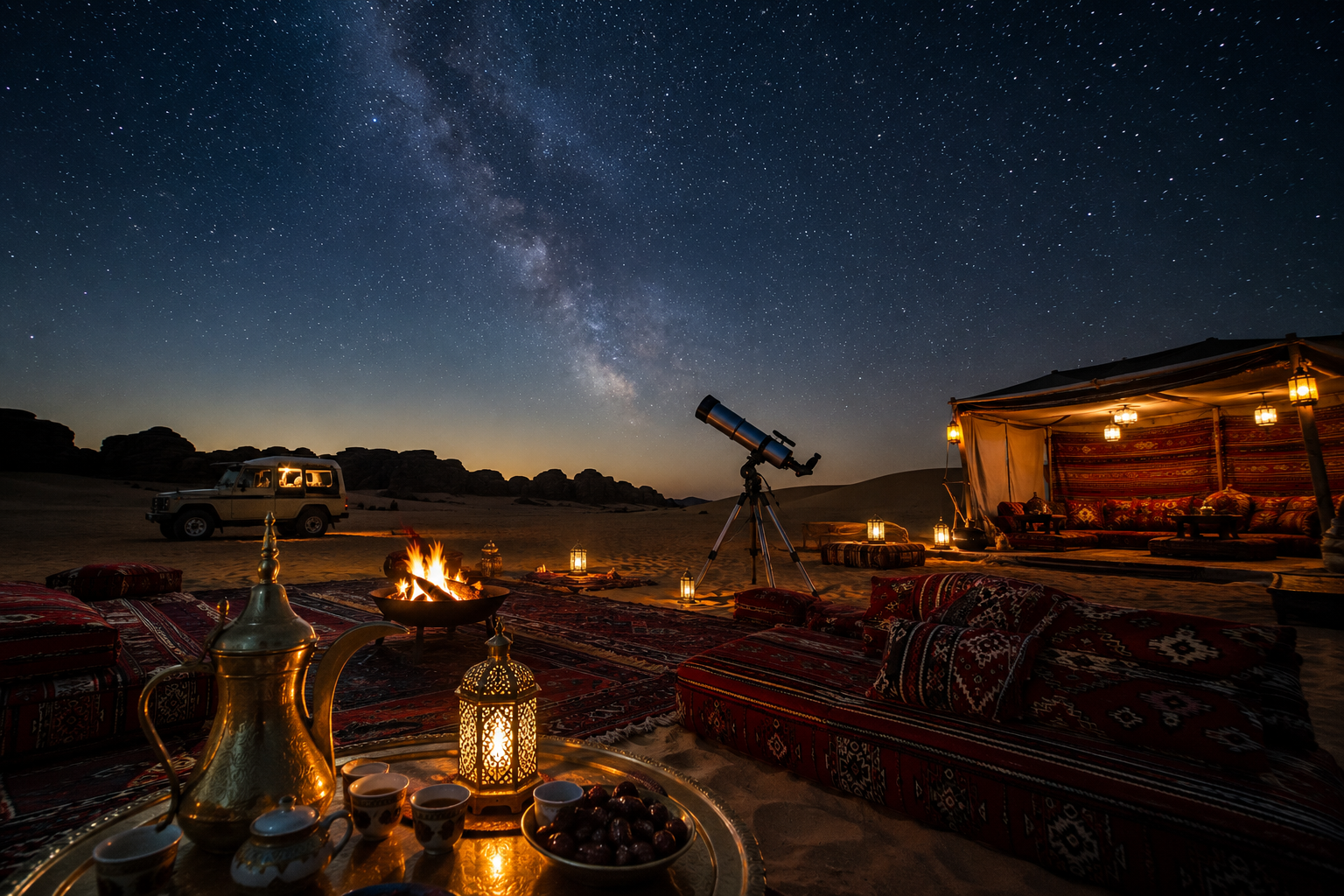 Jeddah: Private Mobile Stargazing Camp Experience 2