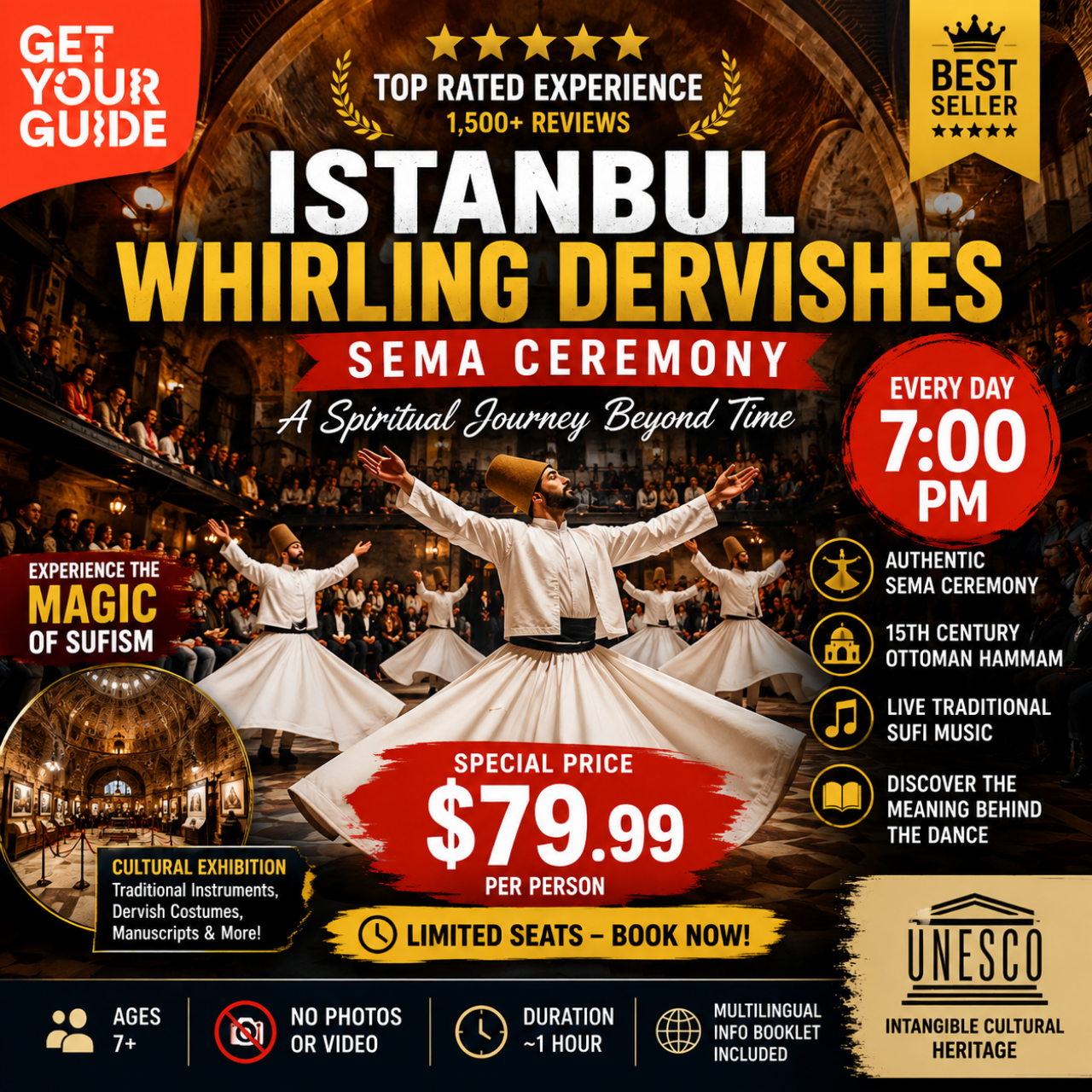 Istanbul: Mesmerizing Whirling Dervishes Sema Ceremony 3