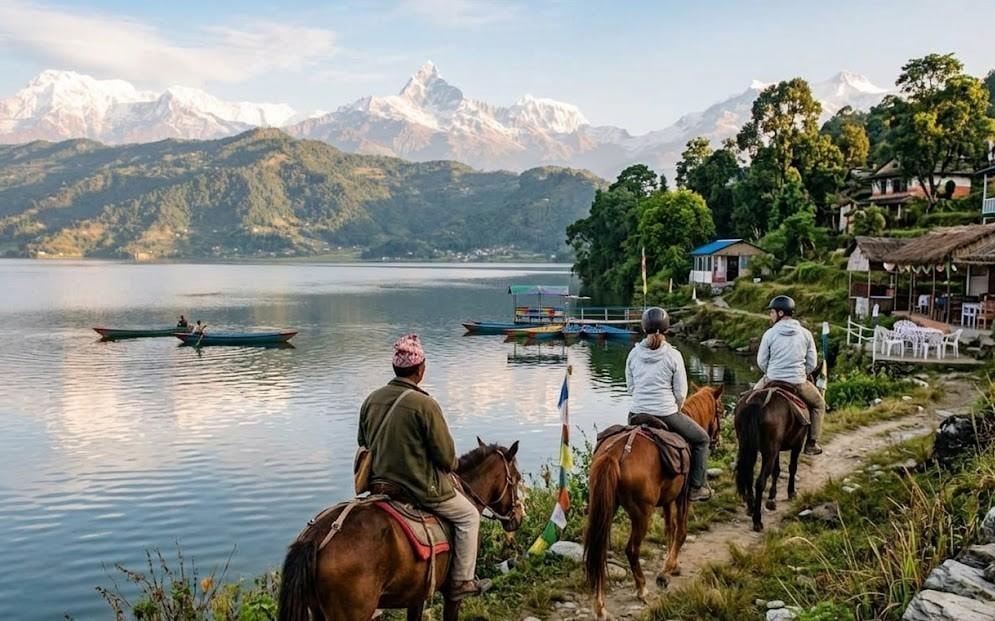 Pokhara: Private Horseback Ride to Sarangkot with Views