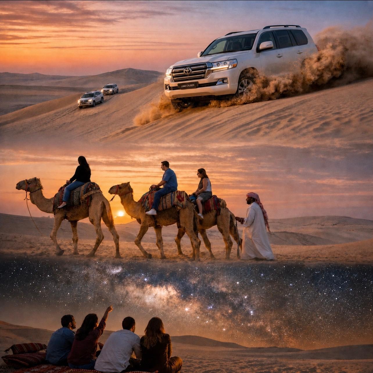 Doha: Night Safari, Dune Bashing & Stargazing and Inland sea