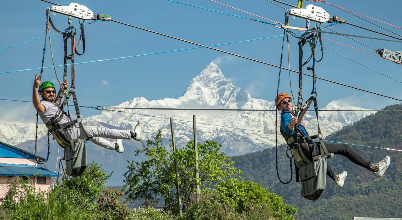 Pokhara: High-Speed Zipline Tour with Hotel Transfers