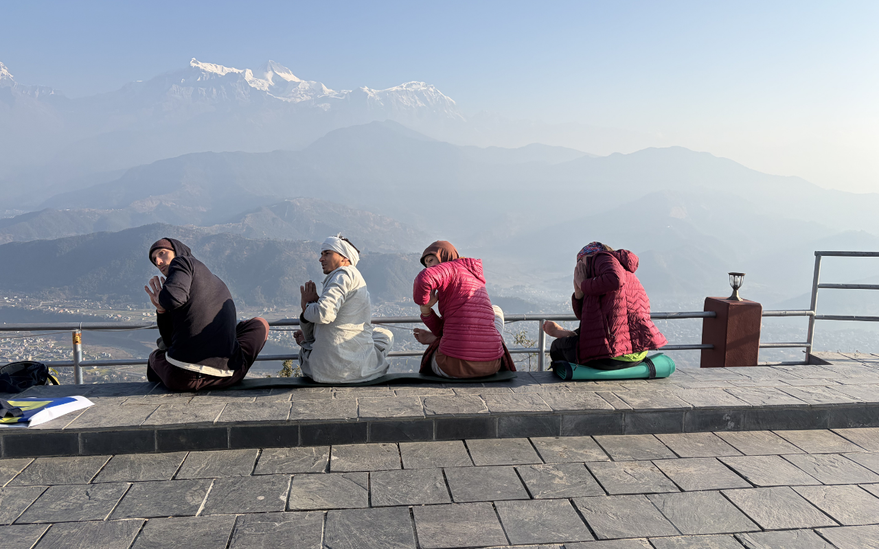 Pokhara Nepal: Outdoor Yoga, Pranayama, and Tea Ceremony