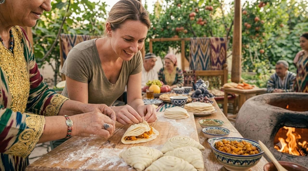 Bukhara: Uzbek Family Home Cooking Class Somsa 3