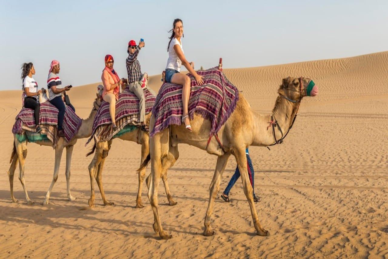 Dubai: Desert Safari Camel Riding, Sandboarding & BBQ Dinner 2