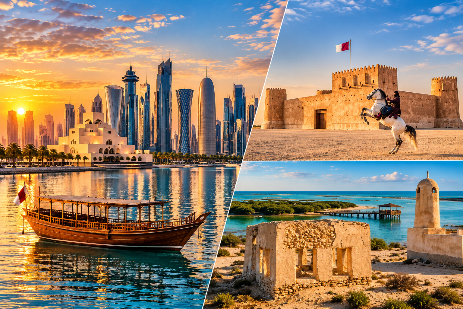 Doha: City Highlights & North Qatar Full-Day Guided Tour