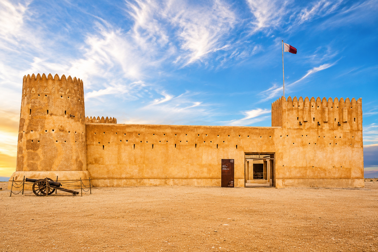 From Doha: Al Zubarah Fort Tour via Al Khor & Purple Island