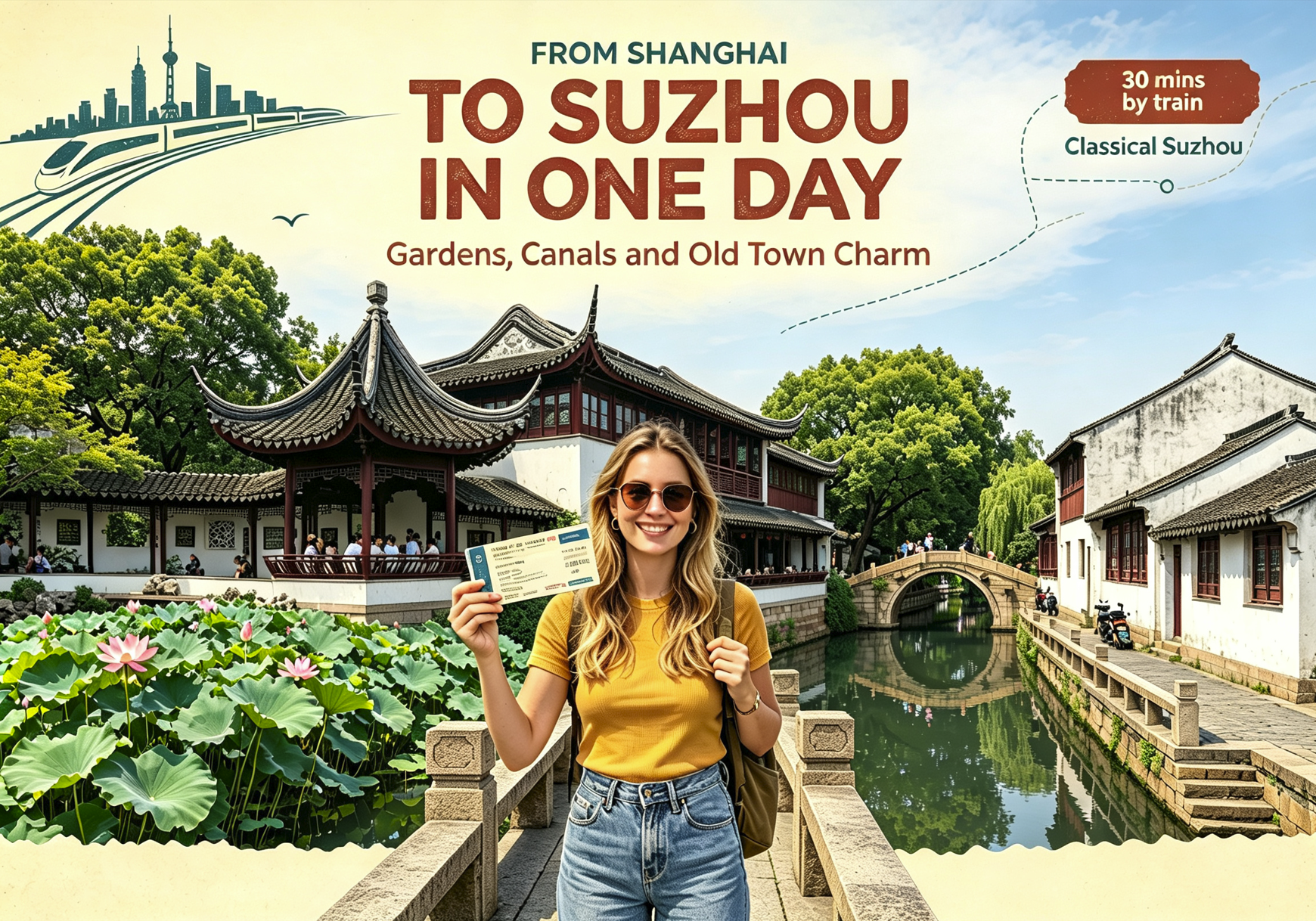 Private Suzhou Day Trip from Shanghai by Bullet Train