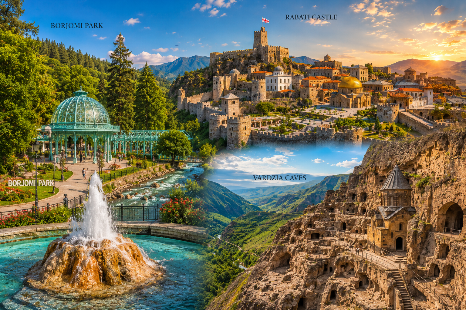 From Tbilisi: Vardzia, Borjomi & Rabati 2