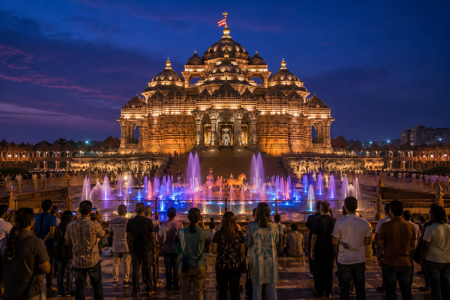 Delhi: Akshardham Temple Tour With Magical Water Show 3