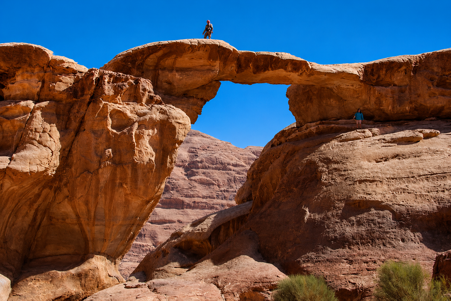 2 Days Local Wadi Rum: Jeep Tour, Camel Trek & Desert Camp