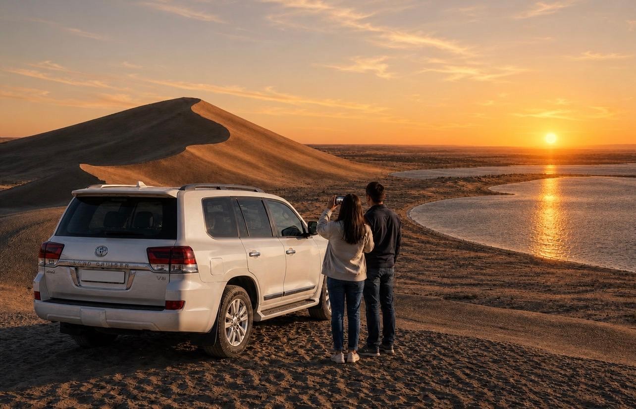 Doha: Sunset Desert Safari with Camel Ride & Sandboarding