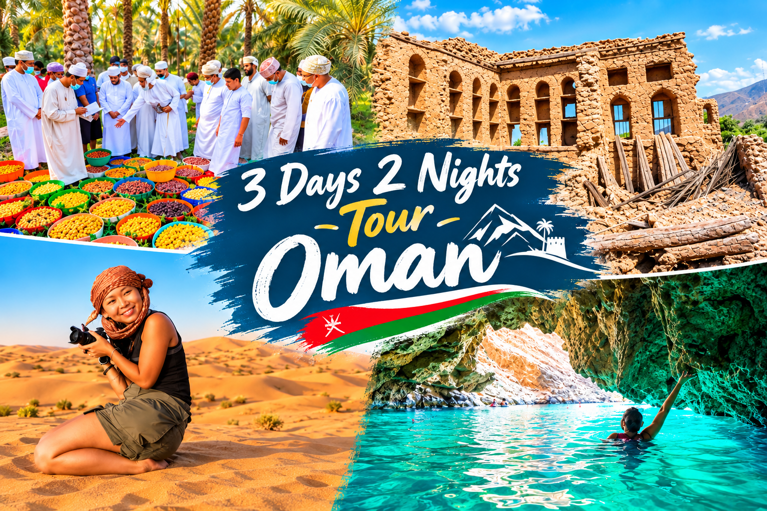 Muscat: 3-Day Oman Highlights Tour – Beach, Desert, Mountain