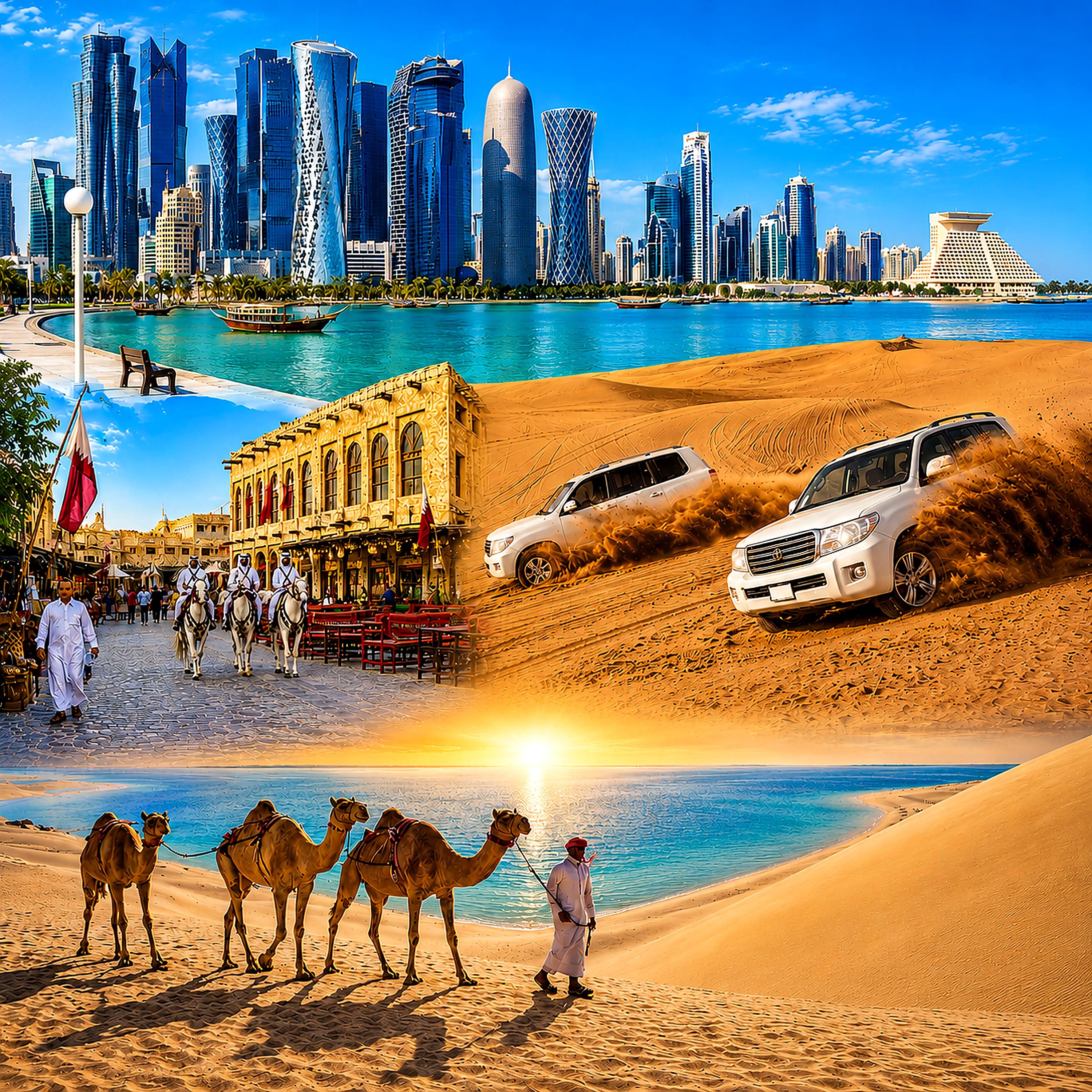 Doha City Tour & Desert Safari with Inland Sea Adventure