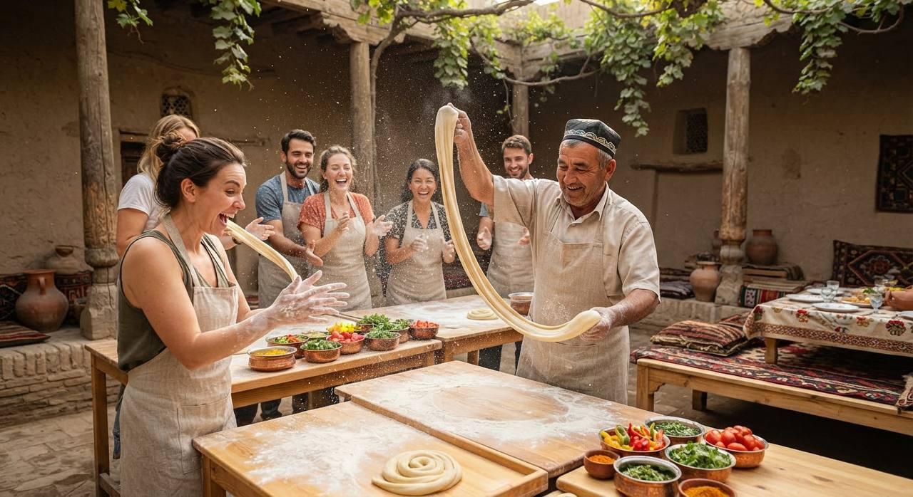 Bukhara: Silk Road Laghman Cooking Class with Local Chef